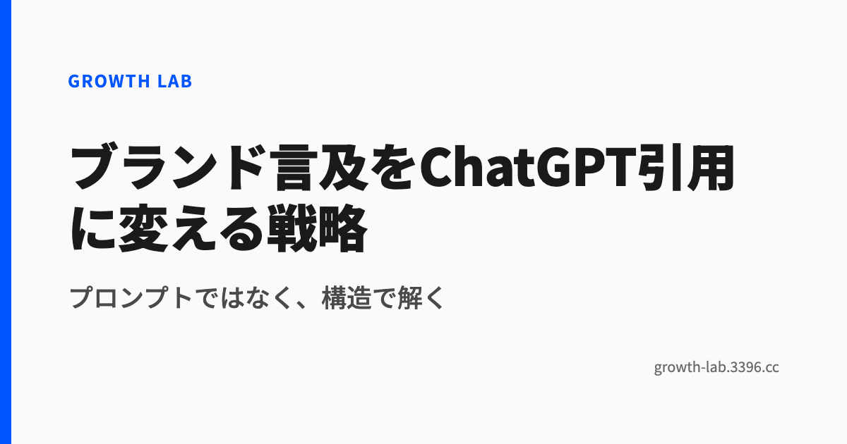 ブランド言及をChatGPT引用に変える戦略