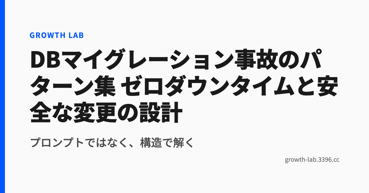 DBマイグレーション事故パターン