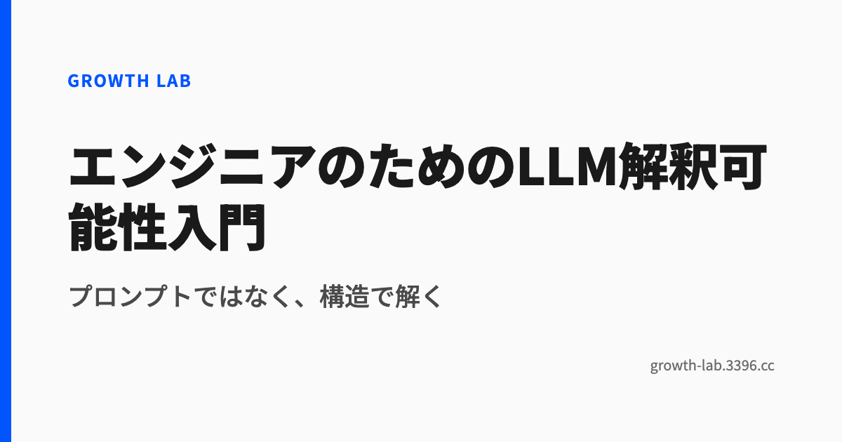 エンジニアのためのLLM解釈可能性入門