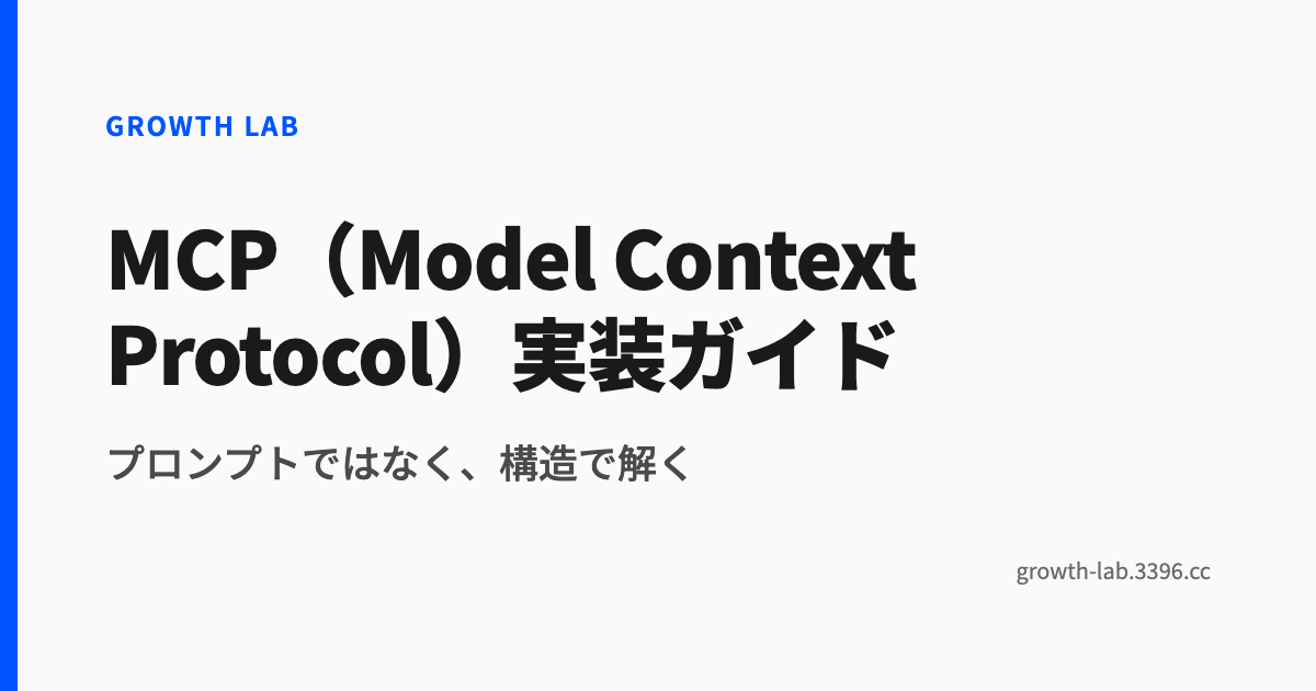 MCP（Model Context Protocol）実装ガイド