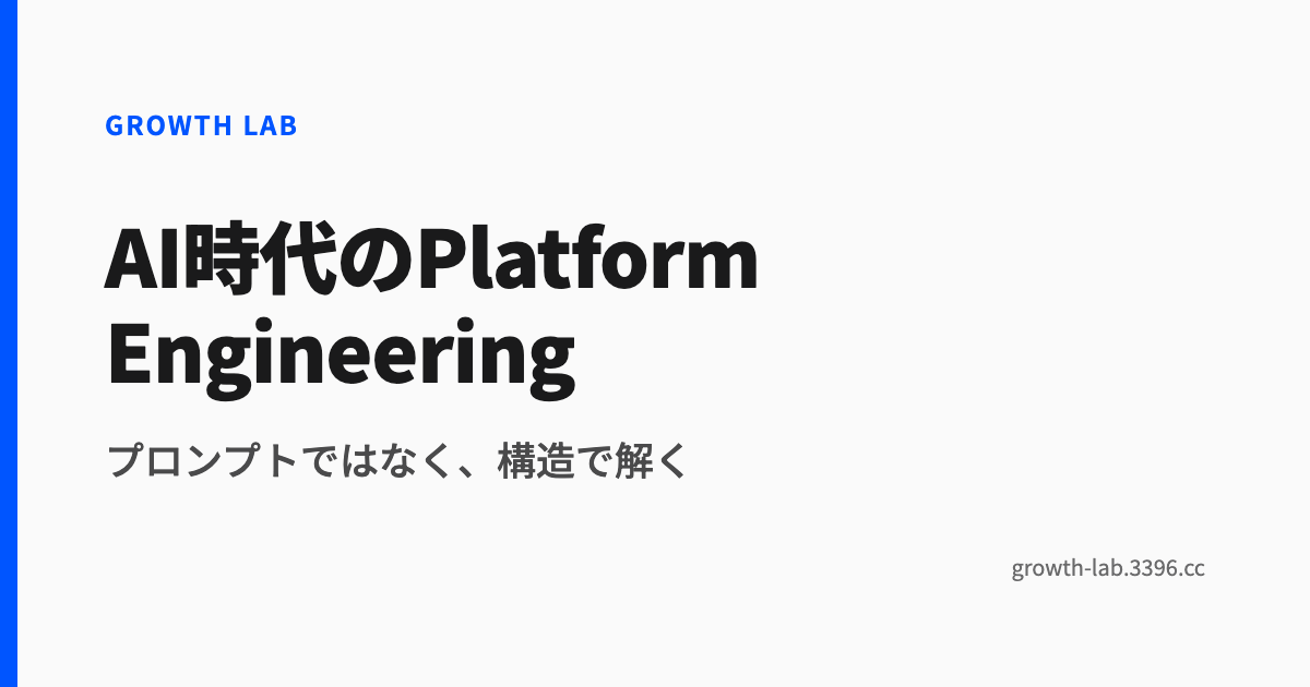 AI時代のPlatform Engineering