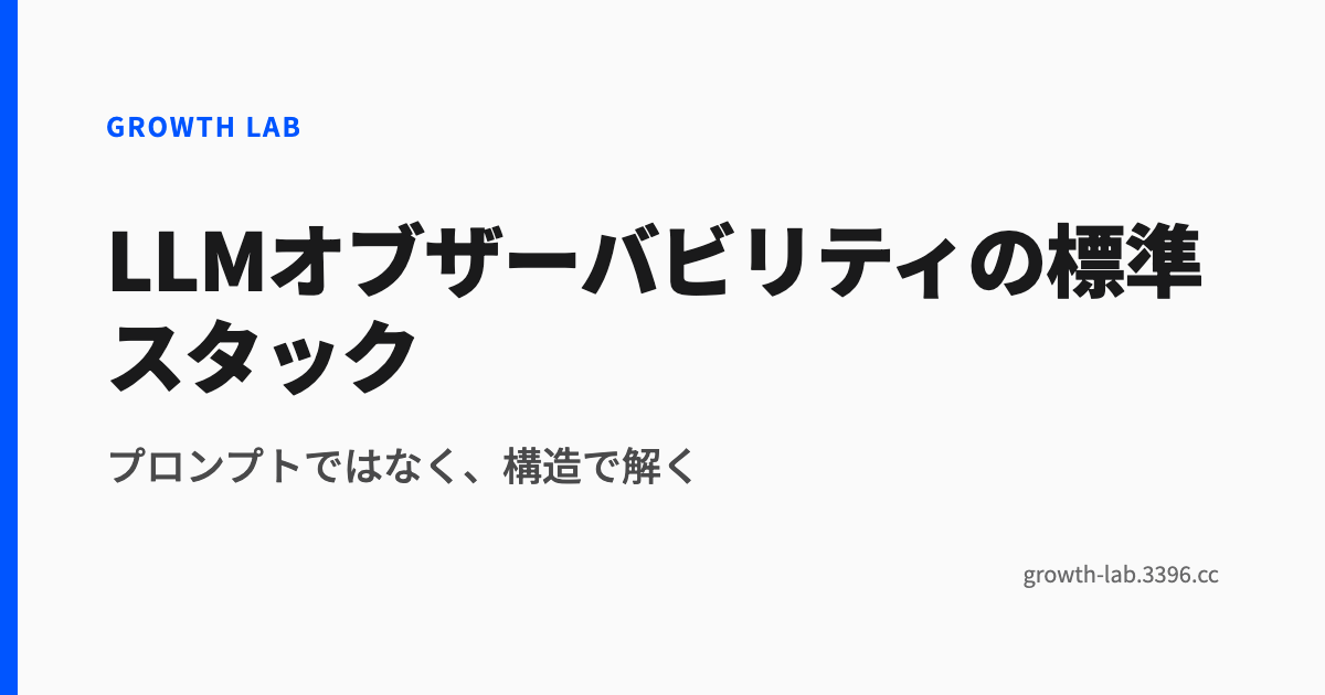 LLMオブザーバビリティの標準スタック