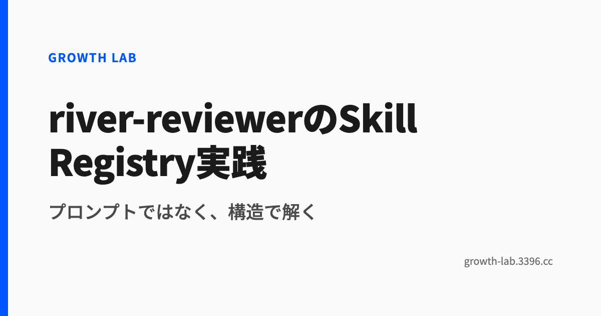 river-reviewerのSkill Registry実践