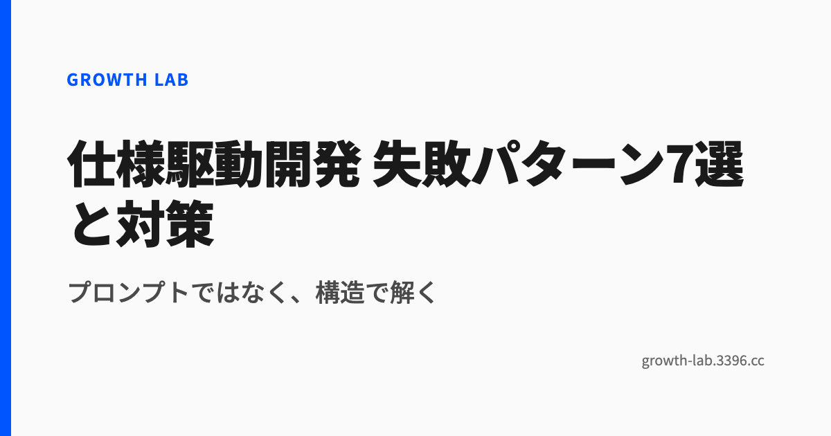 仕様駆動開発 失敗パターン7選と対策