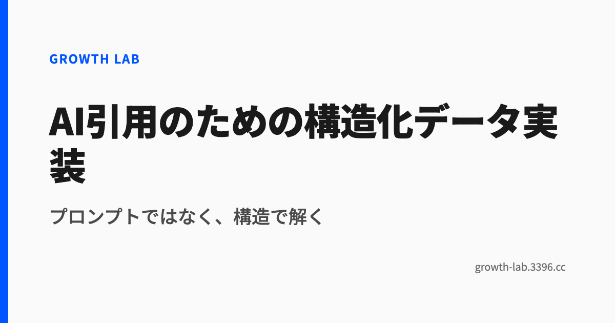AI引用のための構造化データ実装