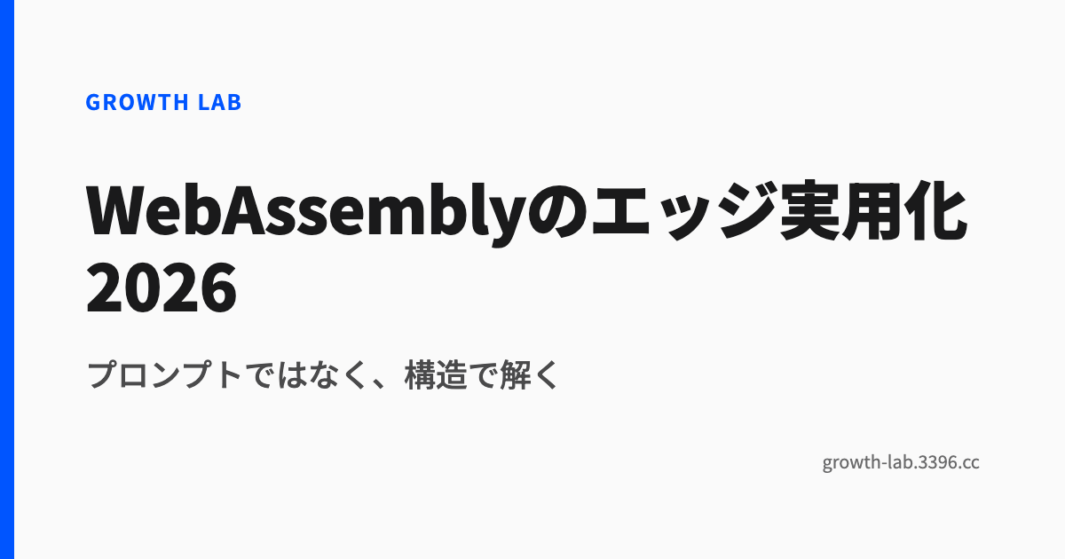 WebAssemblyのエッジ実用化2026
