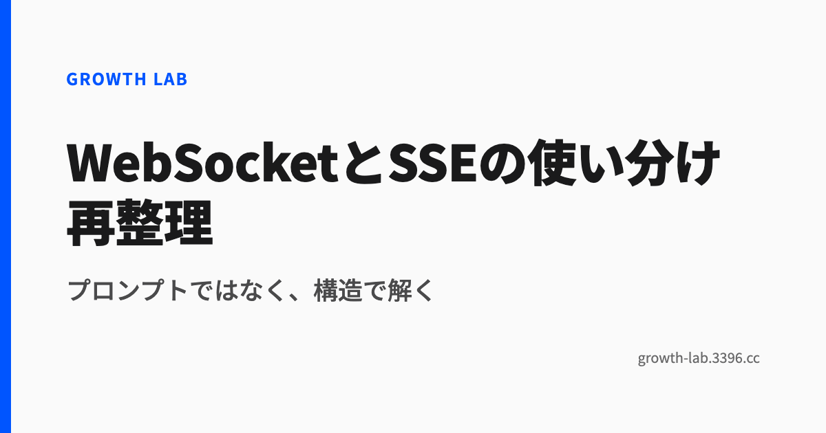 WebSocketとSSEの使い分け再整理